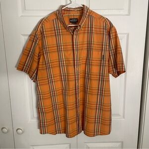 Woolrich Men's Vibrant Orange Checkered Shirt
